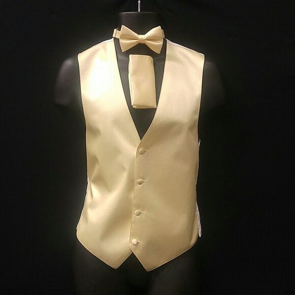 MEN'S LARR BRIO 3 PIECE FORMAL TUXEDO VEST SET. XS - Picture 1 of 4
